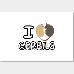 I heart gerbils (sleeping gerbils heart) Posters and Art